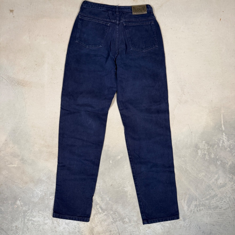 Vintage Marithe Francois Girbaud Navy High Waisted Tapered Jeans 9/10 28" USA - Picture 5 of 9